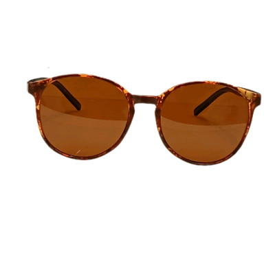 عینک آفتابی گرد رنگ قهوه ای uv400polarized