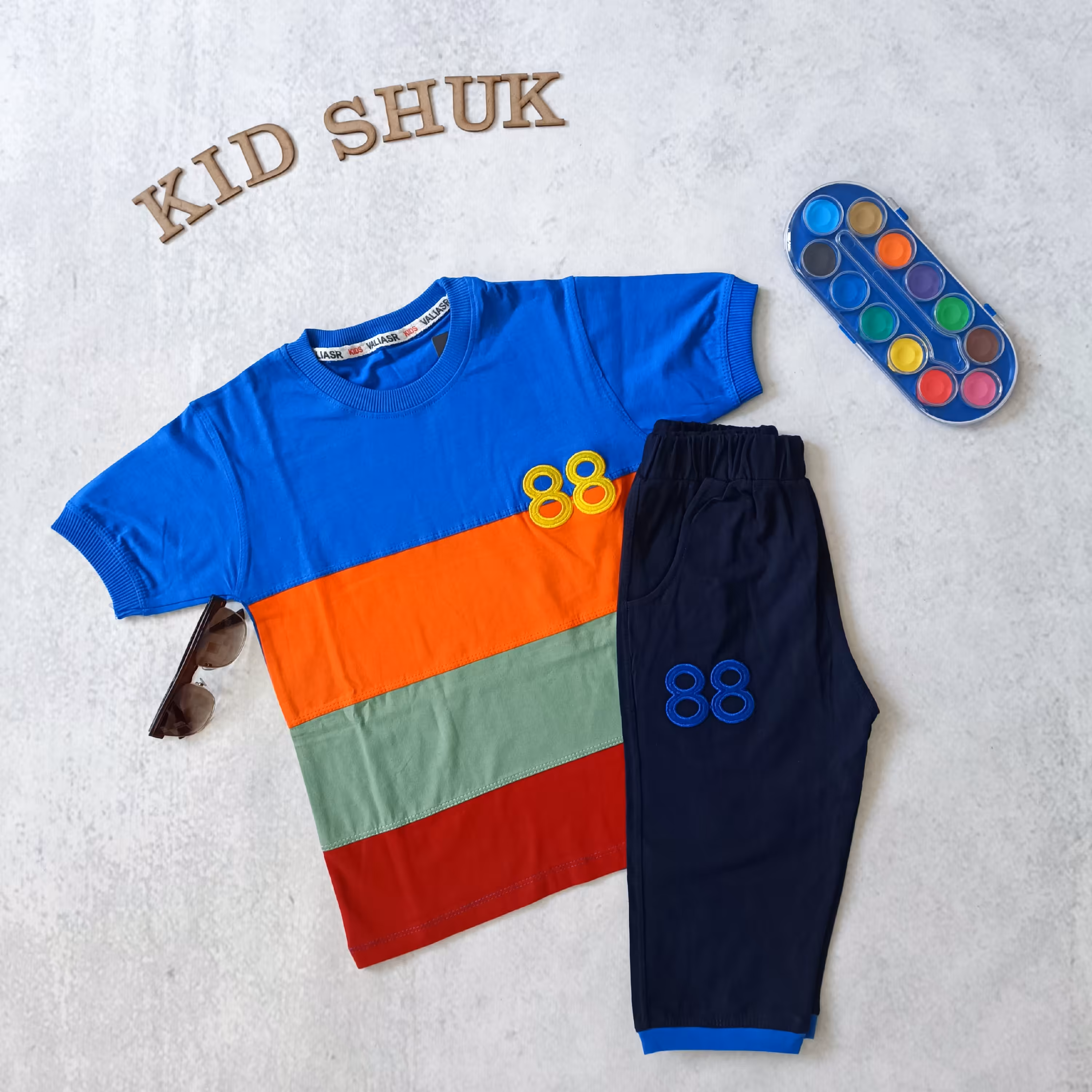 تیشرت و شلوارک پسرانه پرچمی