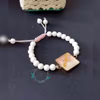 دستبند طرح مرمر صورتی