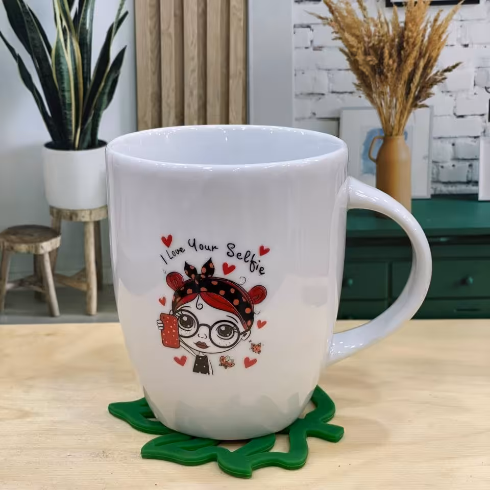 زیر لیوانی سیلیکونی طرحدار 4 عددی با ارسال رایگان