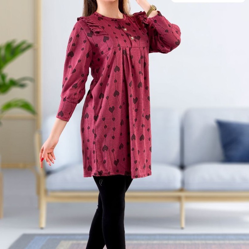 تونیک باران با جنس ژاکارد نرم و لطیف