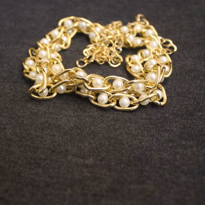 کمربند زنانه کیفانی زنجیری مرواریدی وارداتی کد Ki 3423 01