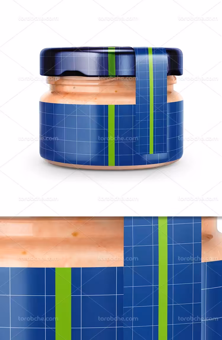 موکاپ بسته بندی مربا | گرافیک با طعم تربچه