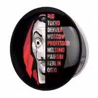 آینه جیبی خندالو طرح سریال Money Heist مدل تاشو کد 3237