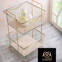 جا سیب و پیاز دو طبقه کروم طلایی مدل مانا 