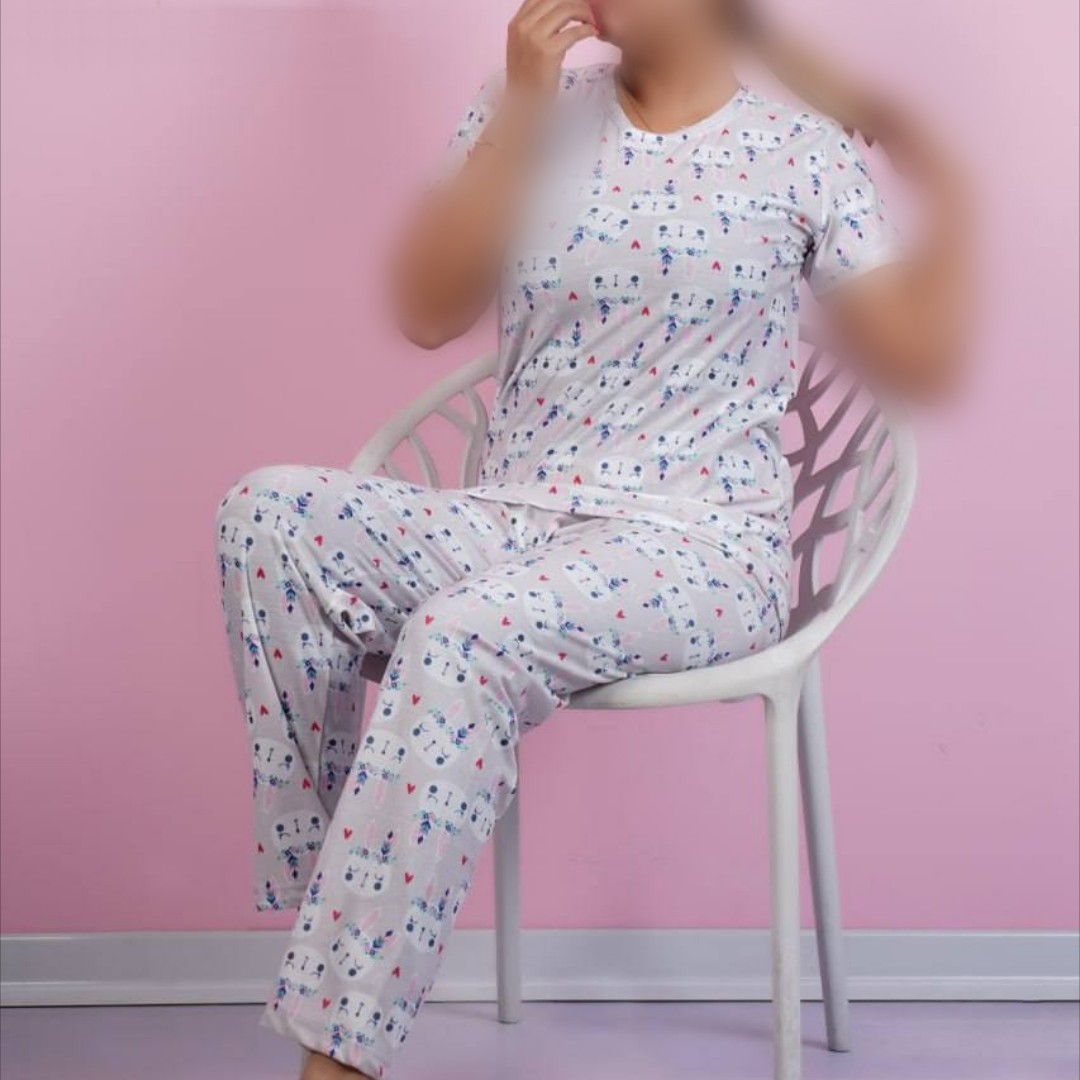 ست تیشرت و شلوار زنانه درطرح متنوع نخ پنبه فری(38تا44) غرفه ابریشم