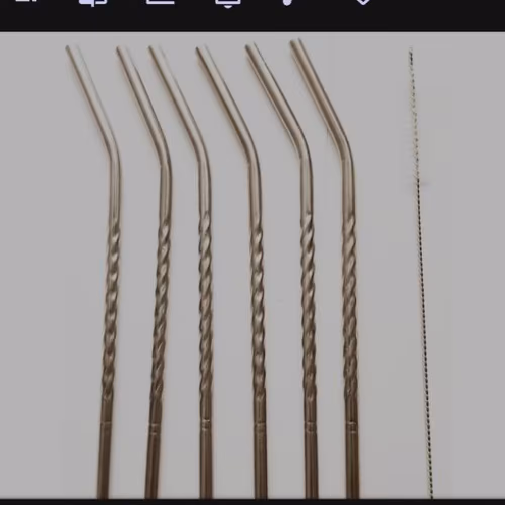 نی شربت خوری طلایی 