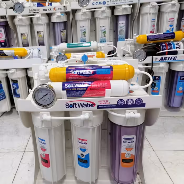 آب شیرین کن تصفیه آب آبشیرین کن 6 مرحله فول سافت واتر صورتی