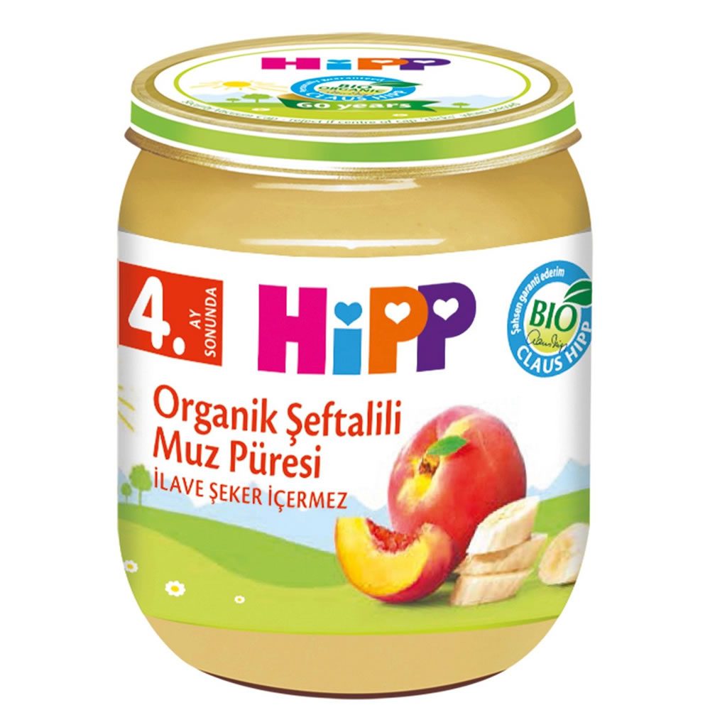 پوره ارگانیک هلو و موز هیپ Hipp