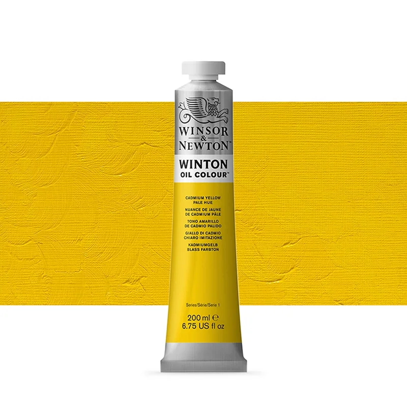 رنگ روغن وینزور 200 میل کد 119 رنگ Cadmium Yellow Pale Hue
