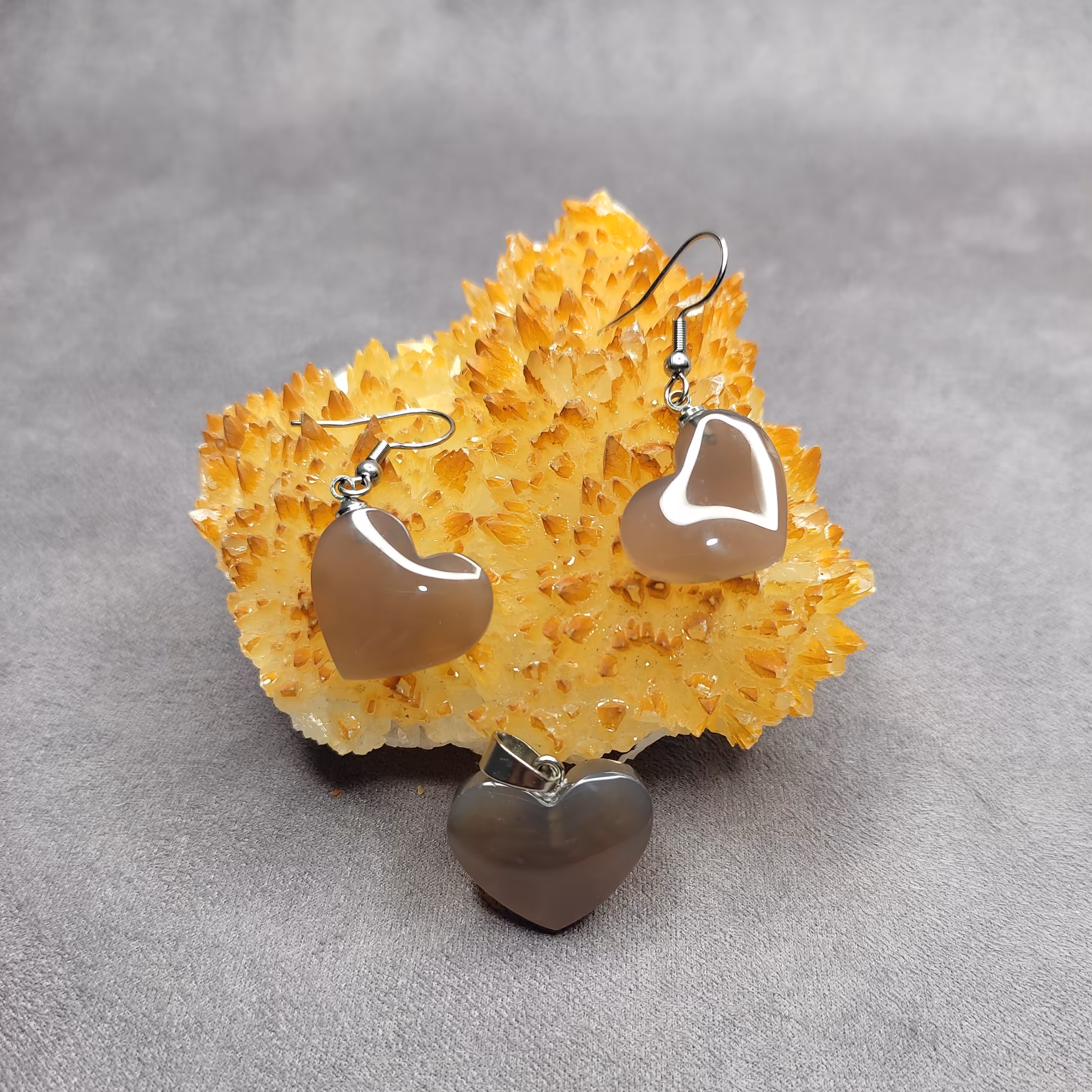 ست عقیق خرمایی