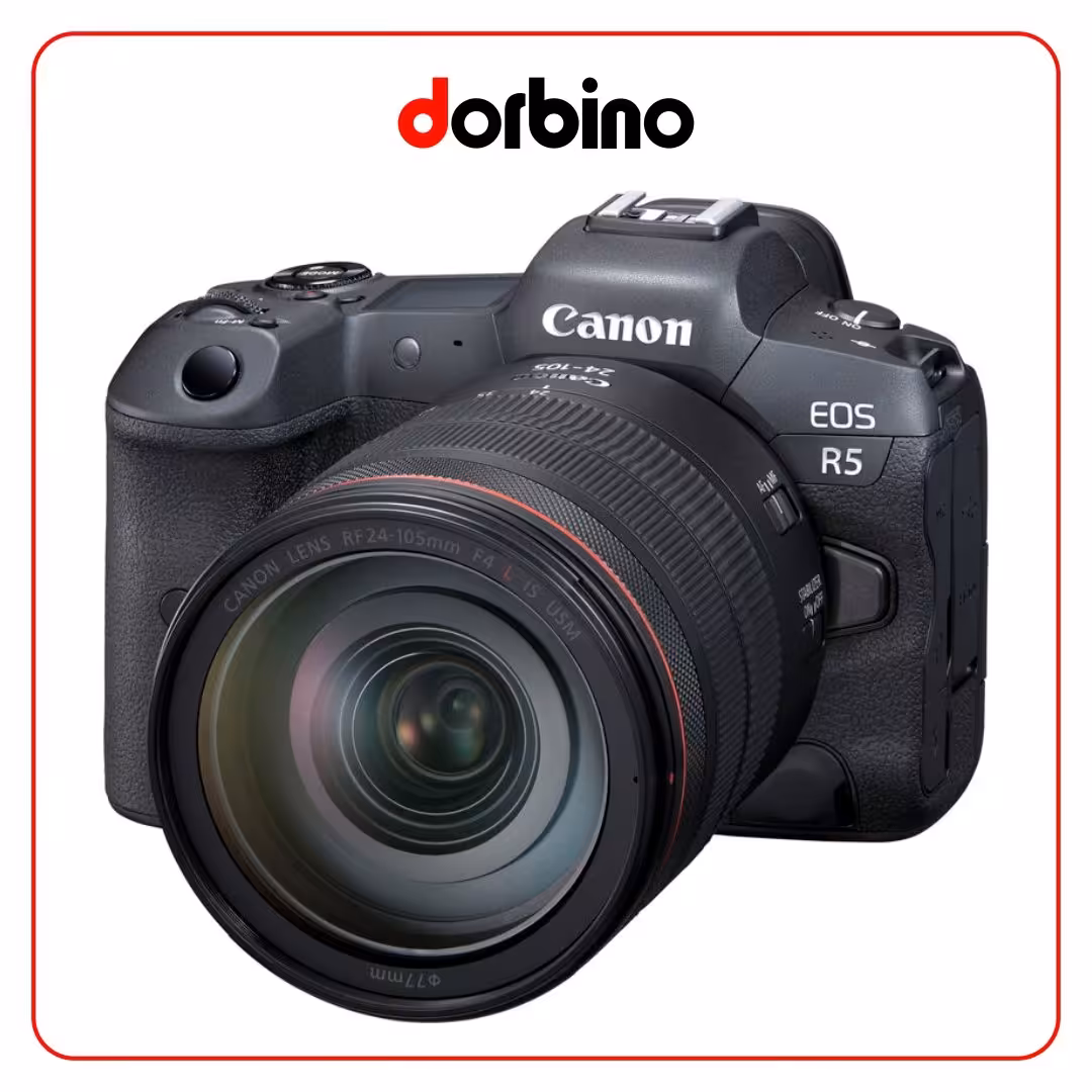 دوربین عکاسی کانن Canon EOS R5 Mirrorless Camera with 24-105mm f/4 Lens - فروشگاه دوربین دوربینو