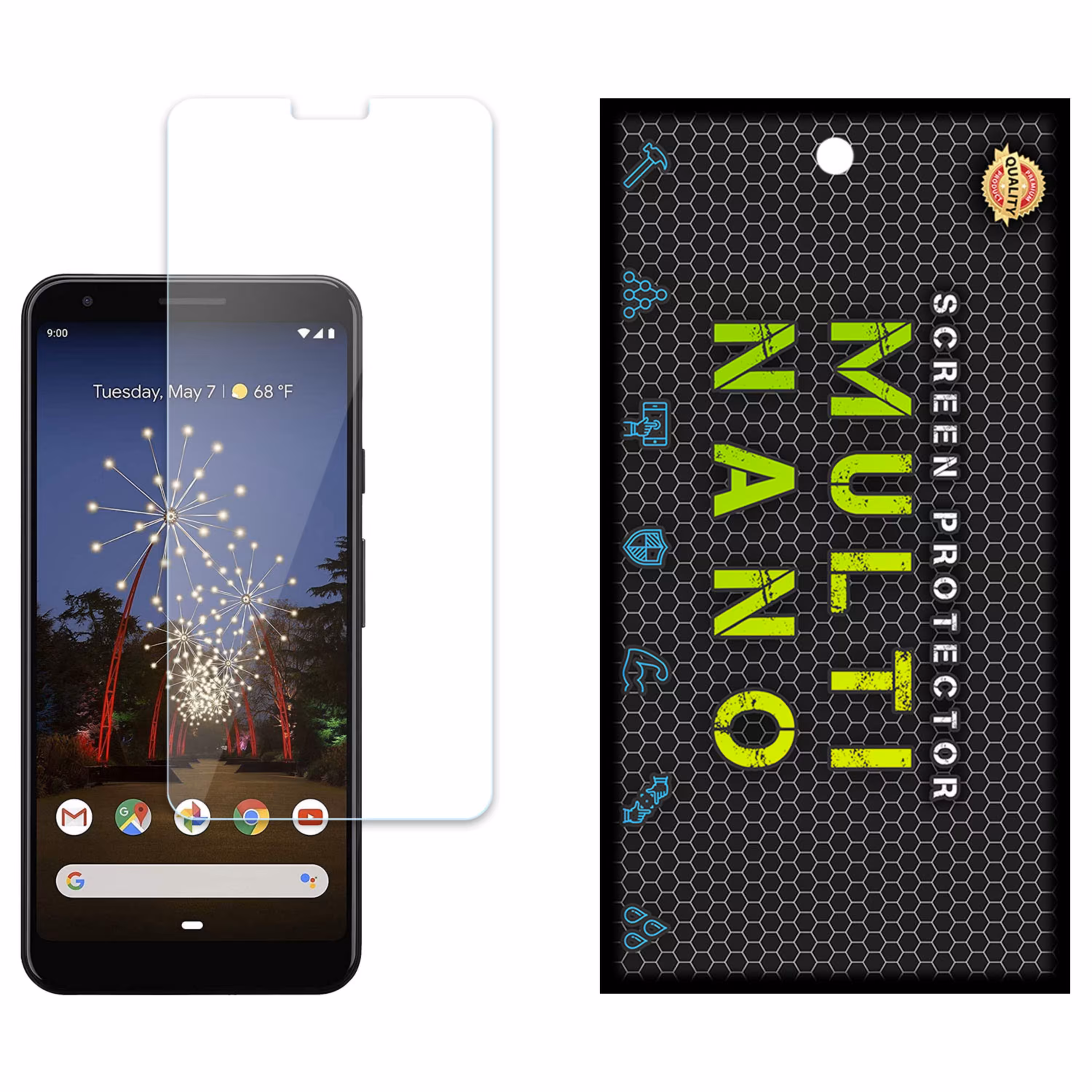 محافظ صفحه نمایش MultiNano مدل X-S1N مناسب برای موبایل  گوگل  Pixel 3A XL