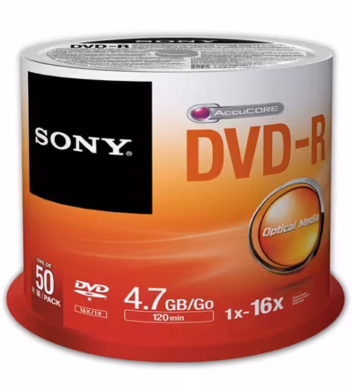 دی وی دی خام سونی پک 50 عددی