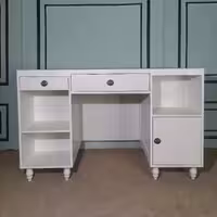 میزتحریر کتابخانه دار جدید جادار سفید سایز 140 (پس کرایه) 