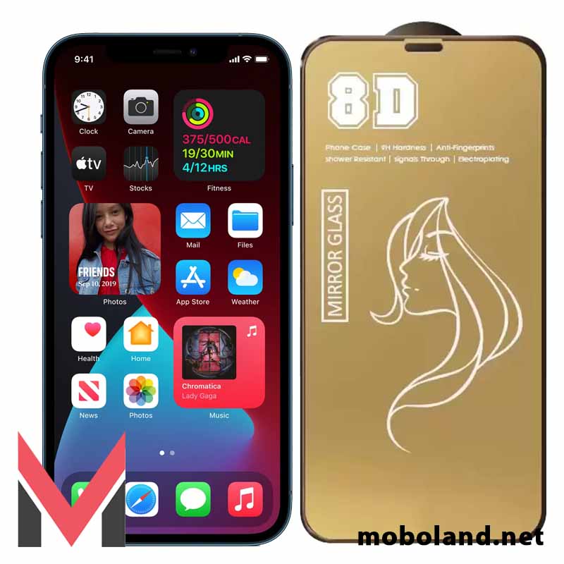 قیمت گلس تمام صفحه آینه ای اپل آیفون iPhone 12 Pro - موبولند