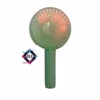 پنکه دستی 3 دور شارژی LED دار (سبز)