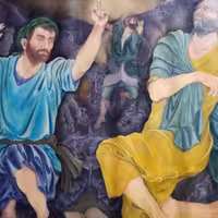 نقاشی رنگ روغن روی بوم ارسال رایگان 