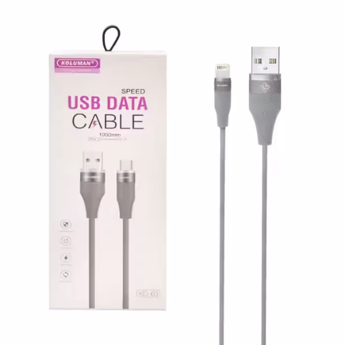 کابل تبدیل USB به lightning کلومن مدل KD-63 طول 1 متر