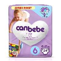 پوشک بچه جان ب ب Canbebe Jumbo Bebek Bezi سایز 6بسته 24عددی