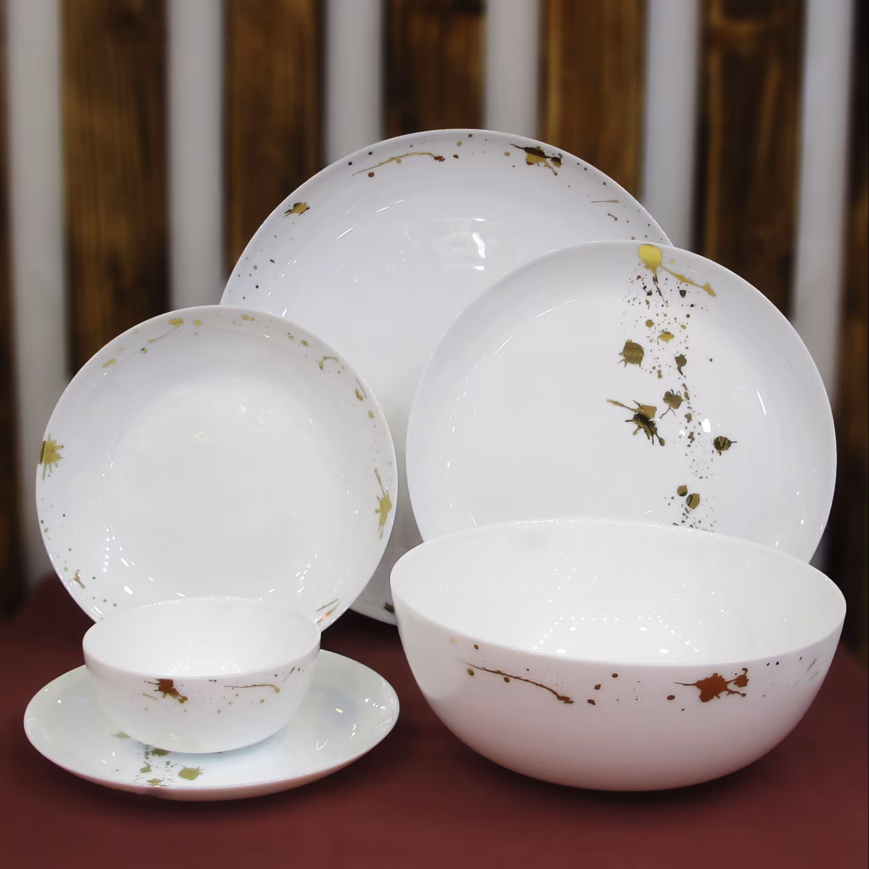 سرویس ارکوپال 6 نفره 26 پارچه گلدن اپال طرح گلد