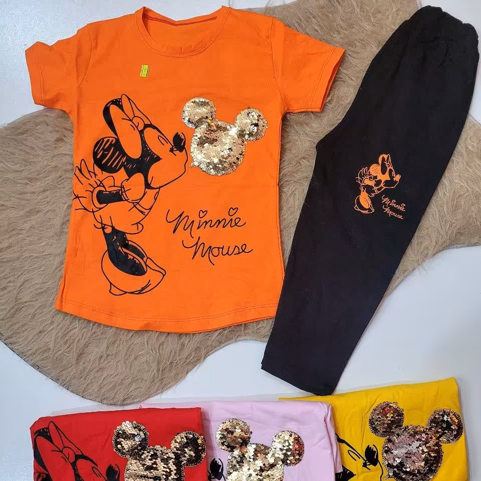 تیشرت وشلوارک پولک  دورو سایز55و60