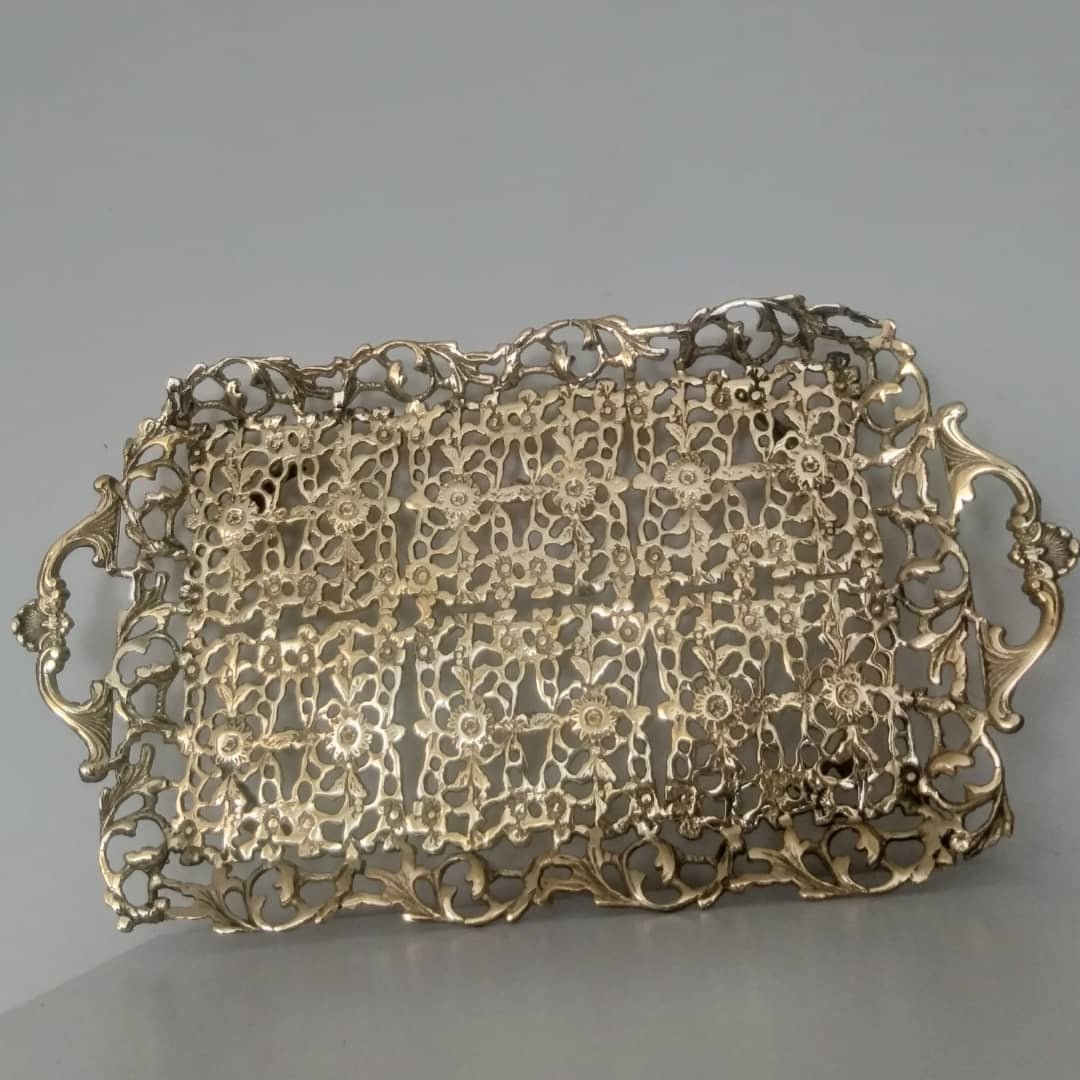 سینی توری برنز پایه دار