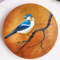 تابلو نقاشی رنگ و روغن روی بوم گرد  قابل اجرا با طرح و ابعاد دلخواه شما 