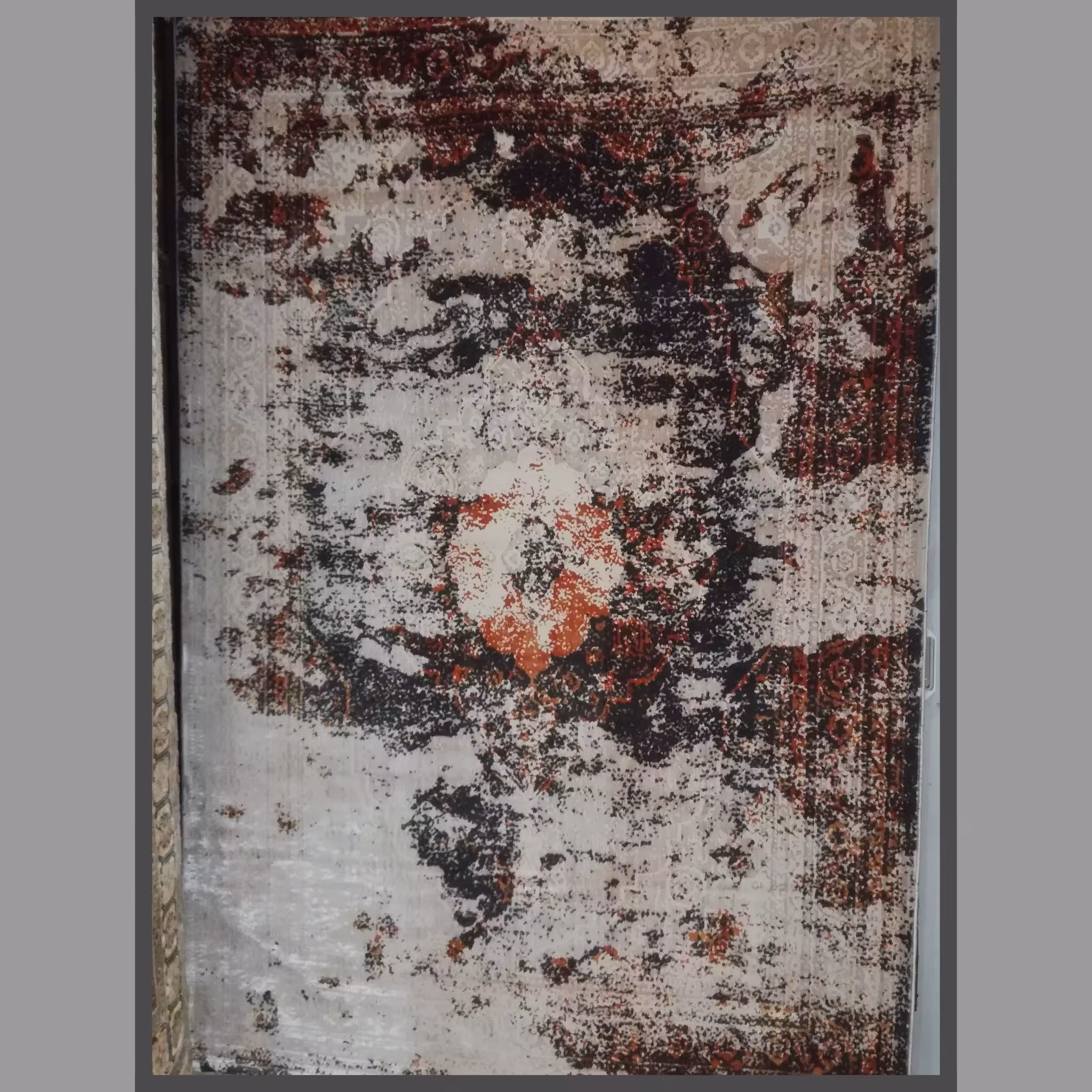 فرش ماشینی 4 متری فانتزی پلی استر مناسب آشپزخانه و اتاق خواب