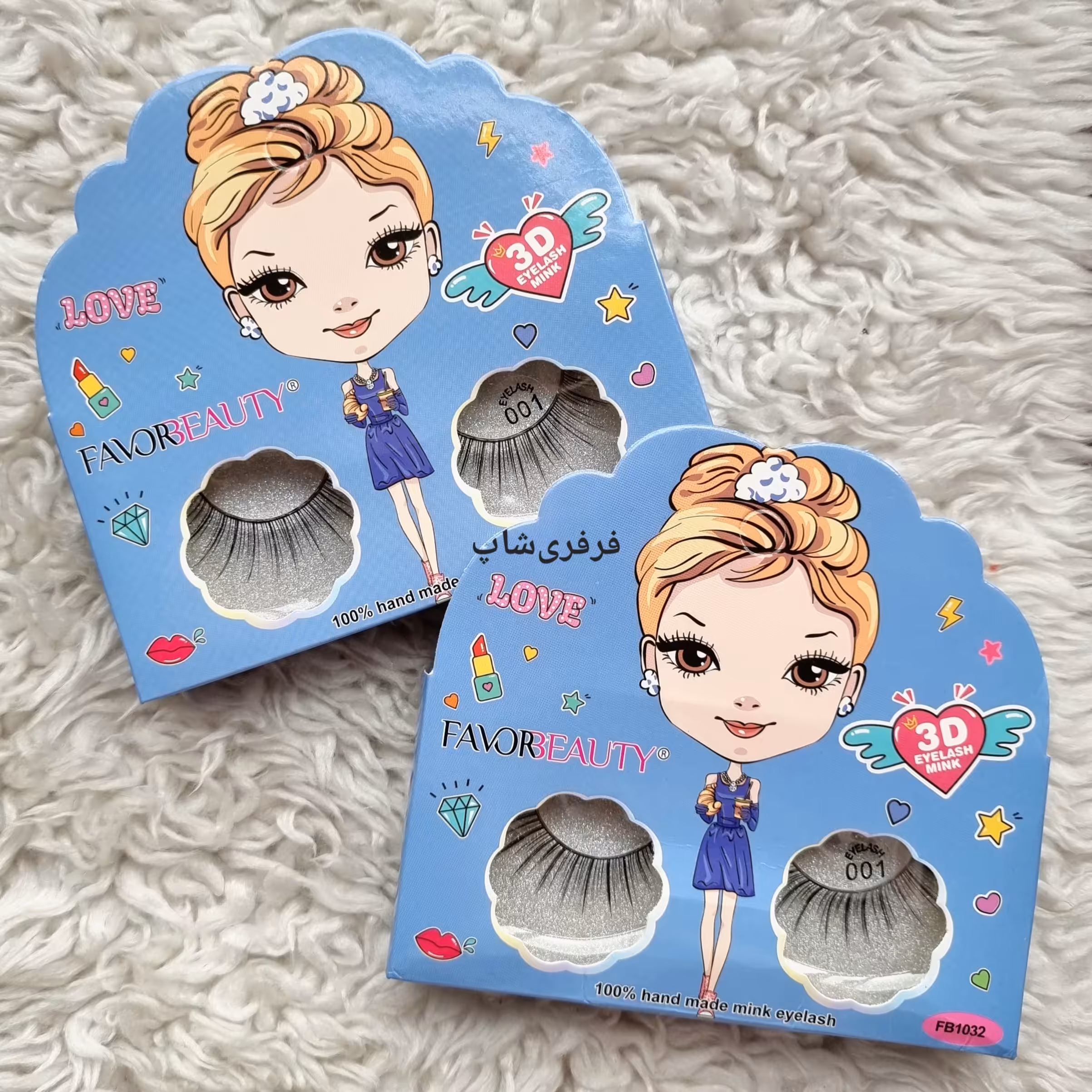 مژه مصنوعی 3 بعدی طرح دختر کد 001