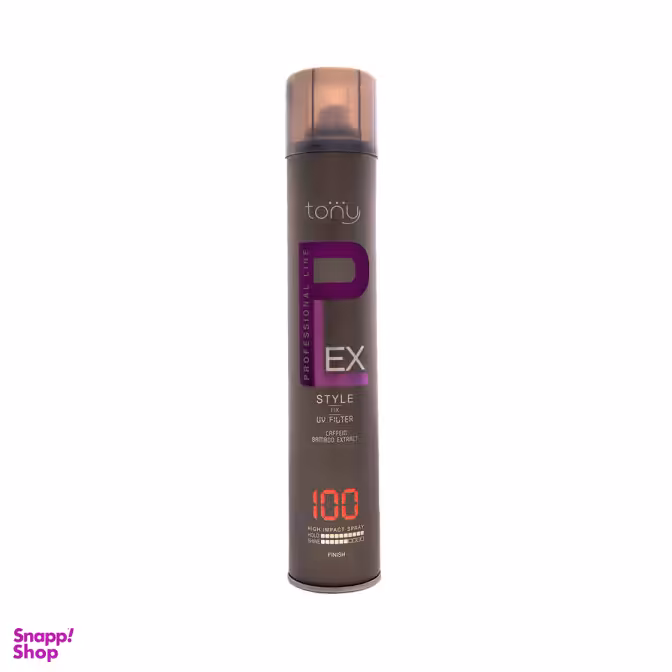 اسپری حالت دهنده موی تونی (Tony) مدل PLEX 100 حجم 400 میلی لیتر