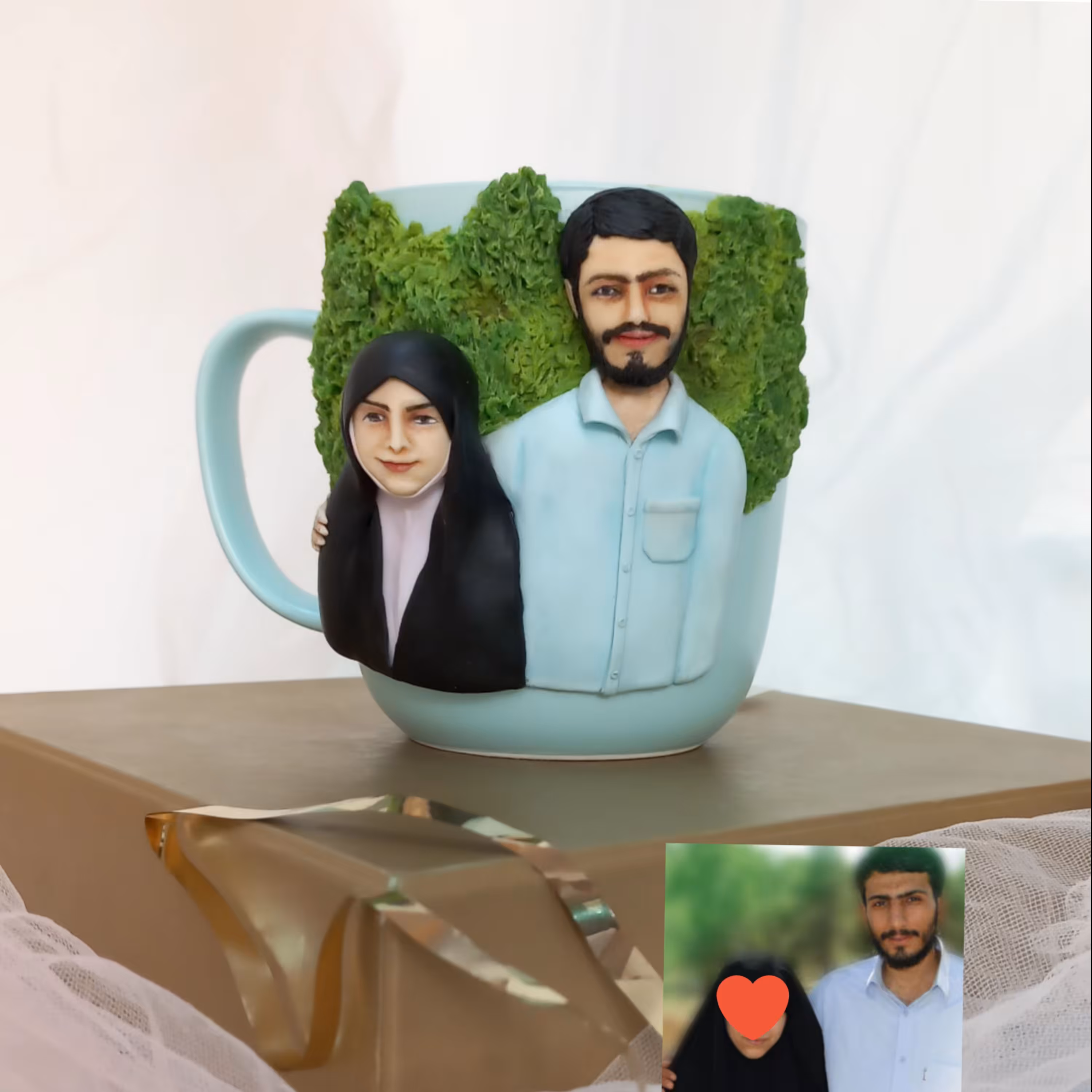 ماگ طراحی چهره زن و شوهر 