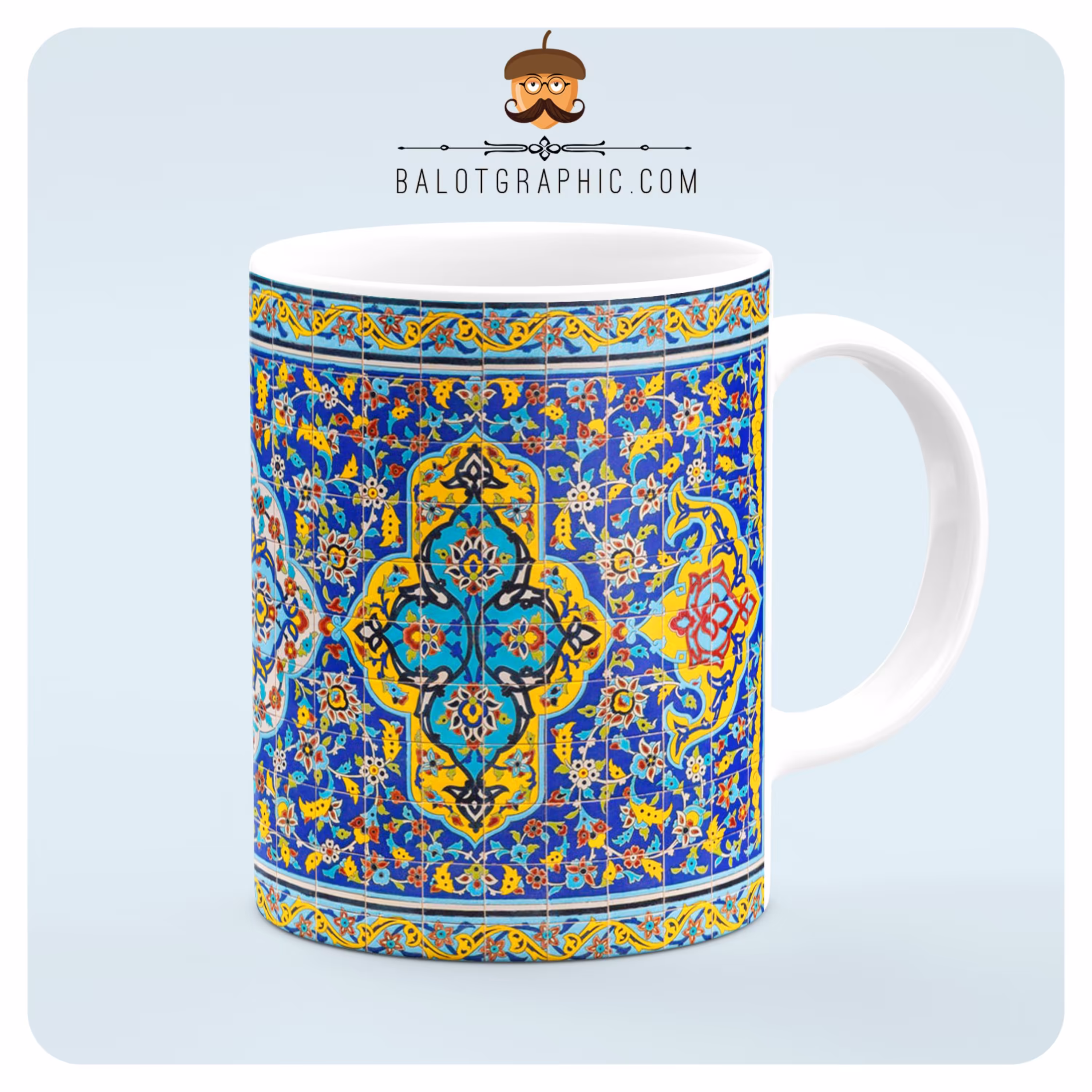 ماگ سرامیکی اسلیمی کد BM012 بلوط گرافیک