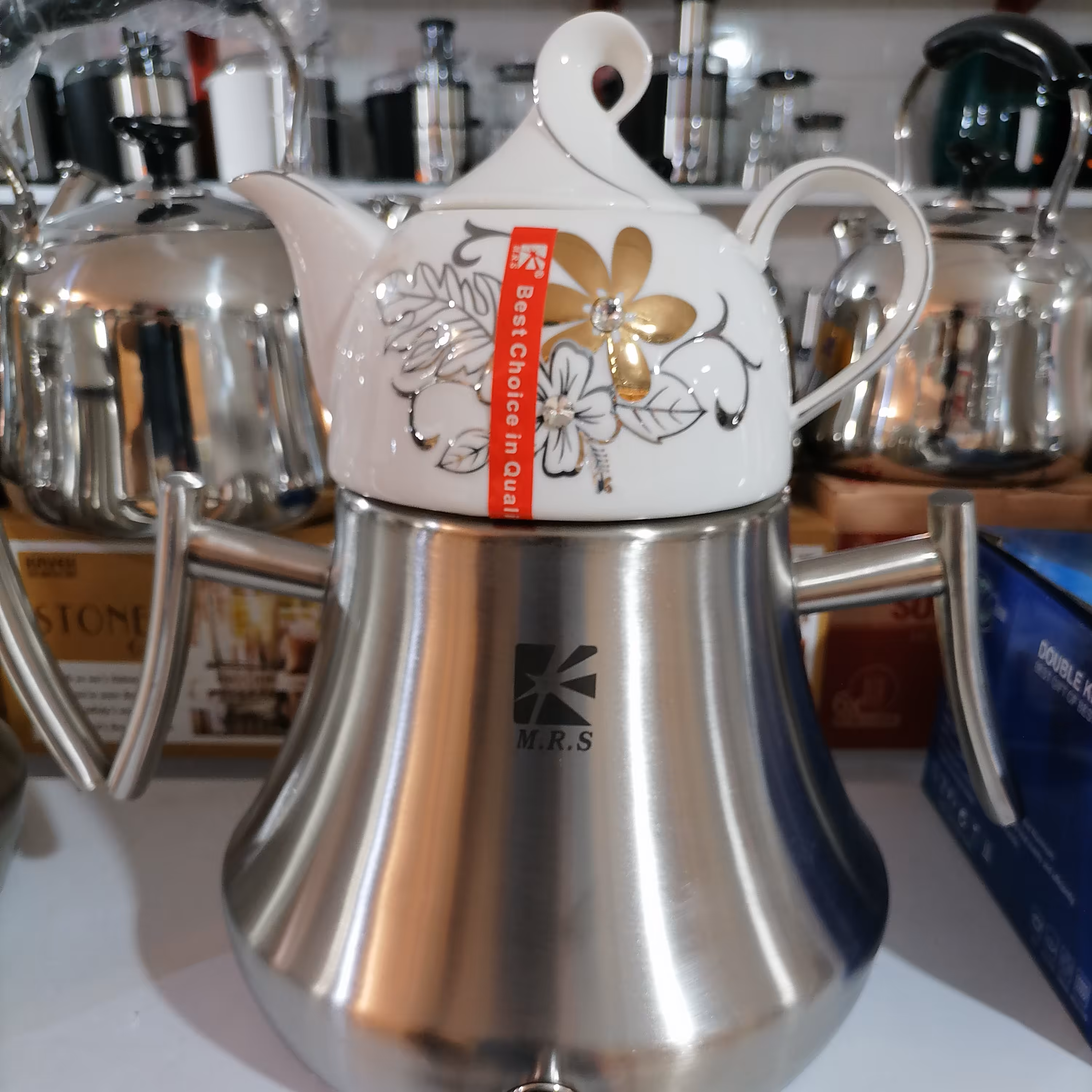 کتری قوری شیردار  برند ام آر اس