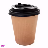 لیوان یکبار مصرف مدل دو جداره درب دار 220 cc بسته 40 عددی