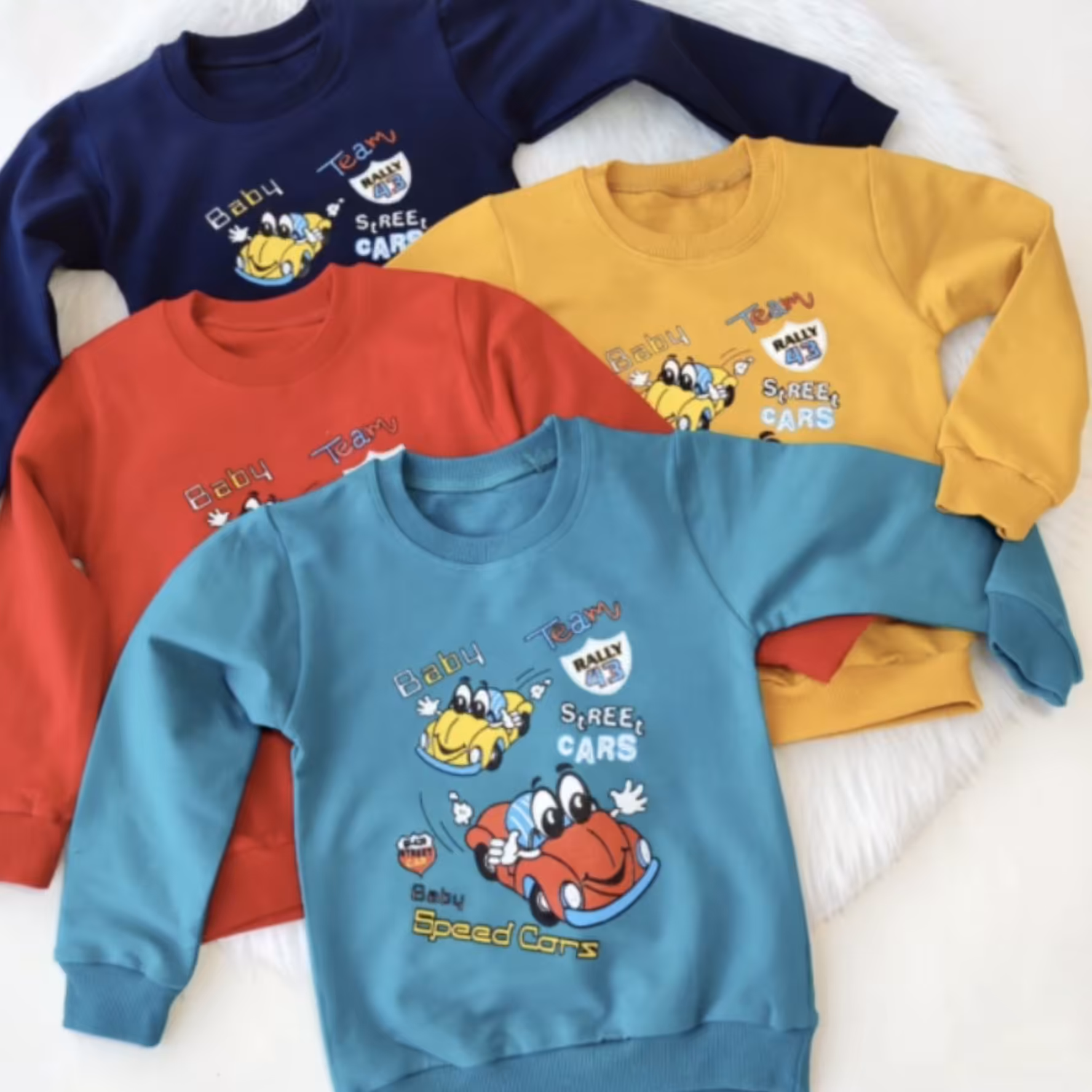 بلوز تک ماشین مسابقه 576 لباس بچه گانه ارسال رایگان بلوز بچه گانه 