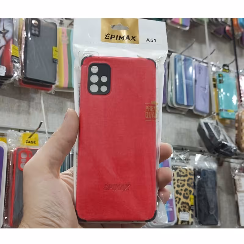 گارد چرمی سامسونگ A51 رنگ قرمز