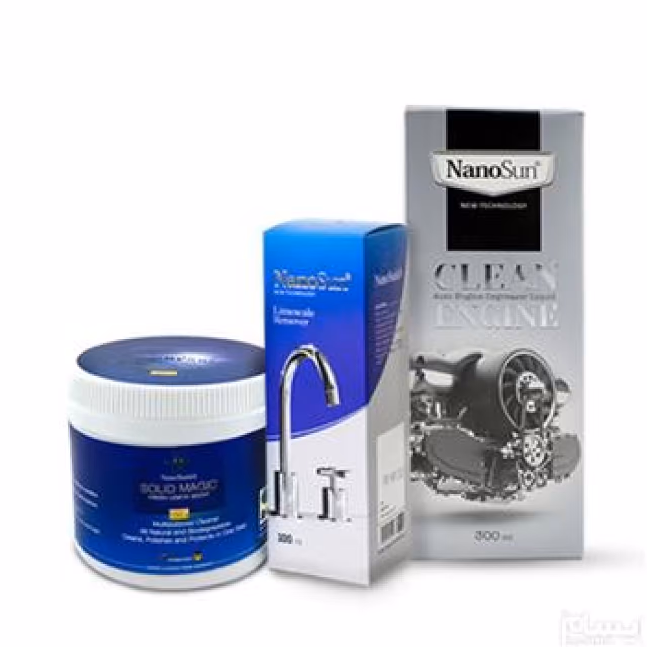 پکیج تمیزکننده خانگی چربی زدا شیرآلات و سالید مجیک نانوسان