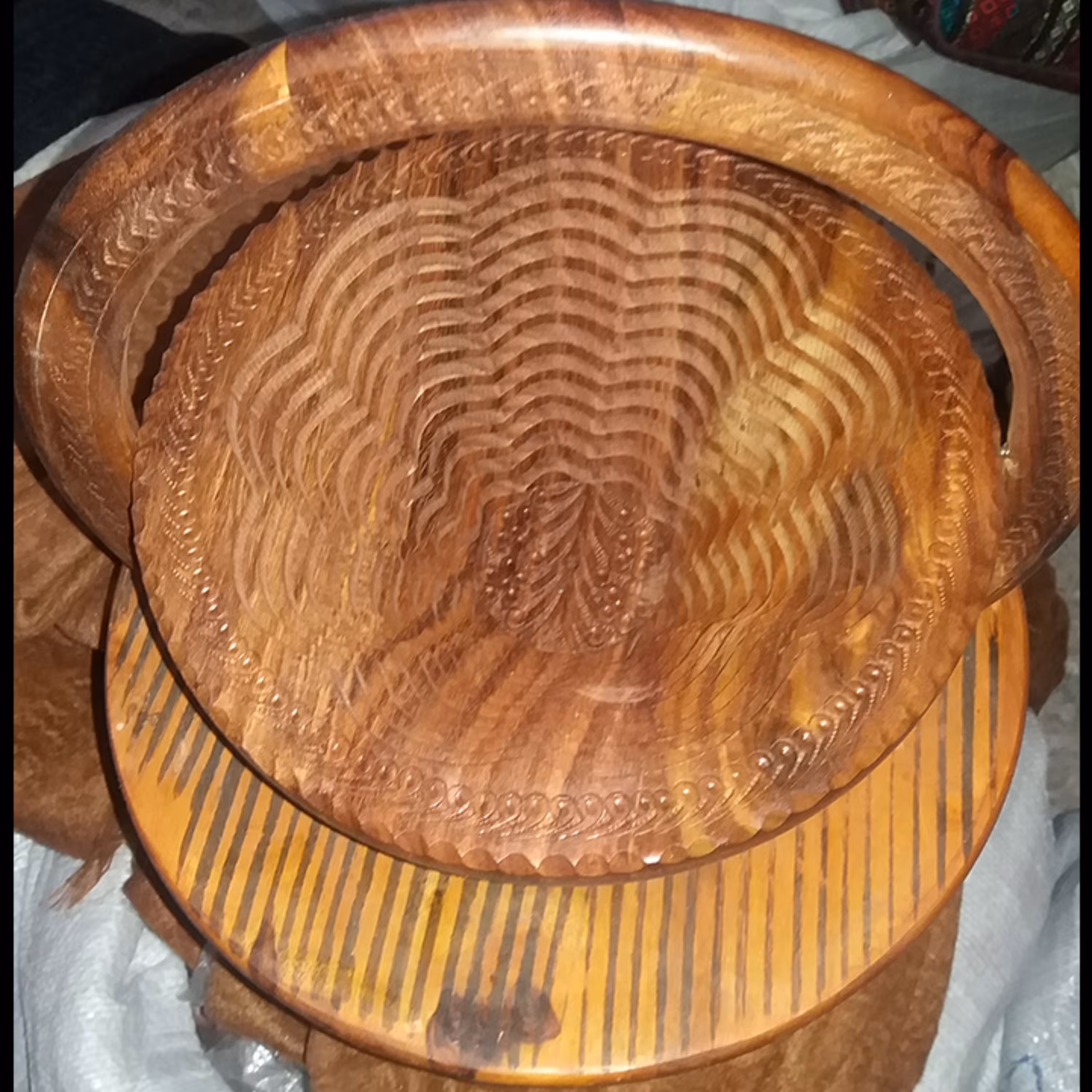 کاسه تاشو چوبی طرح یک خانه .  آجیل خوری تاشو . جاشکلاتی چوبی جا خشکبار