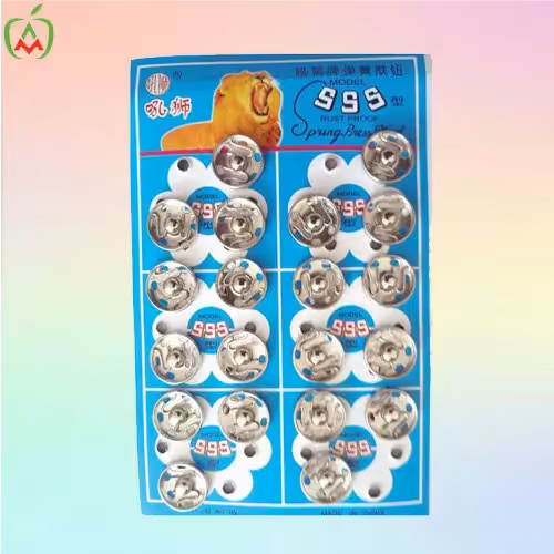 دکمه فشاری فلزی شماره 3 استیل (دکمه زیرورو)