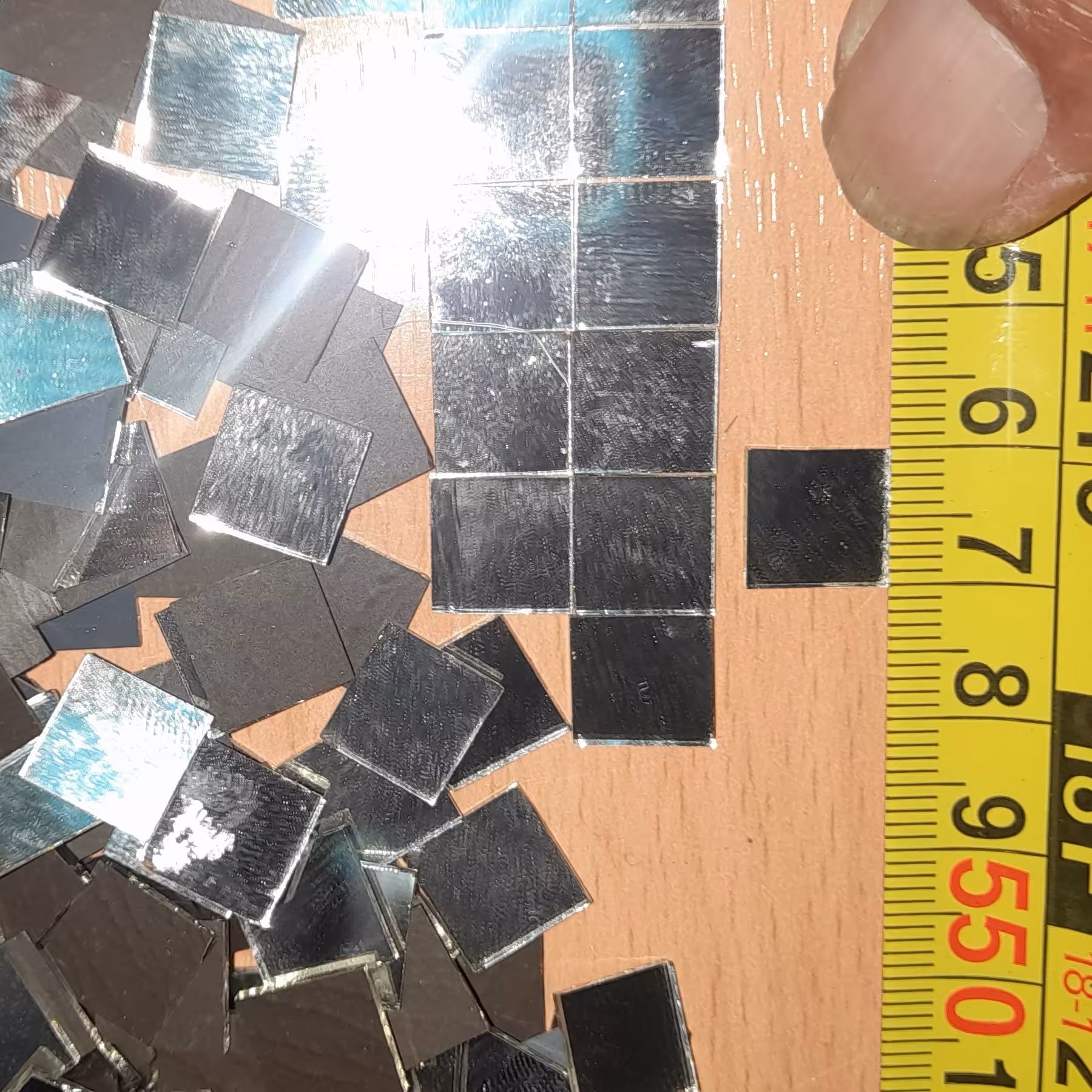 آینه یک میل خرد شده مربع