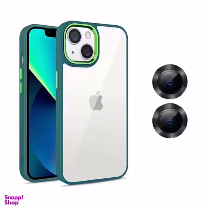 کاور گوشی موبایل مدل M_Skimi مناسب برای گوشی موبایل اپل iPhone 13 به همراه محافظ لنز دوربین مشکی