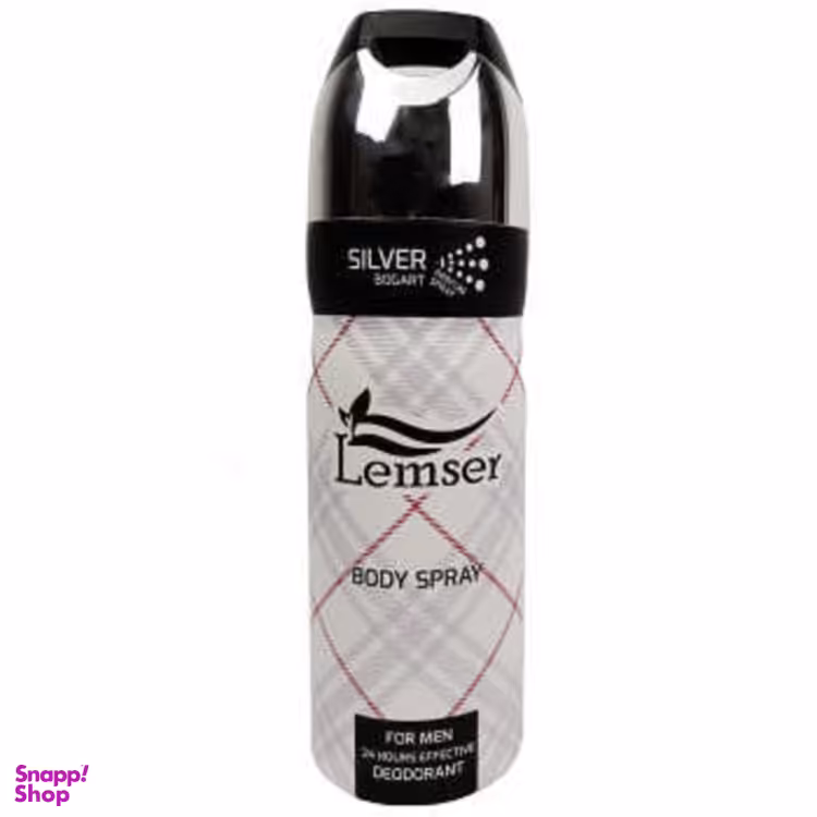 اسپری بدن مردانه لمسر مدل سیلور بوگاتی حجم 200 میلی لیتر