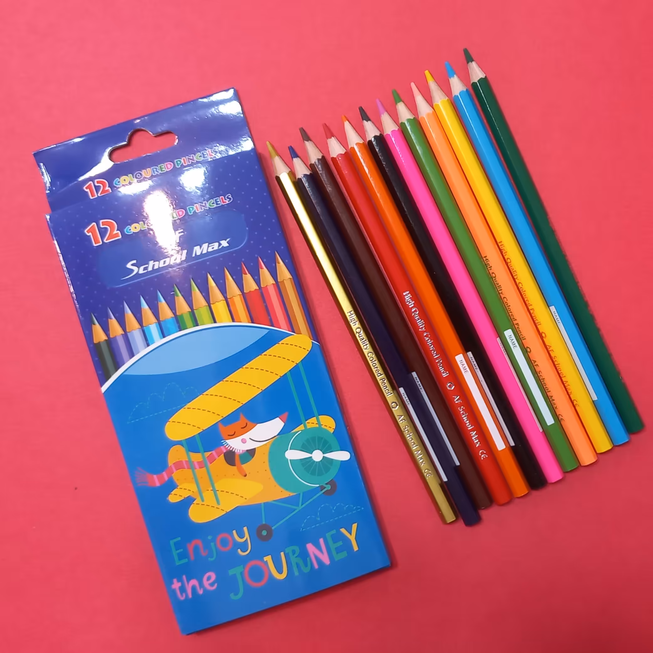 مداد رنگی 12 رنگ اسکول مکس