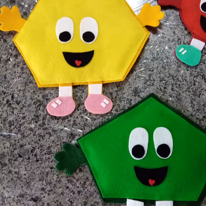 اشکال هندسی نمدی کمک آموزشی ریاضی 