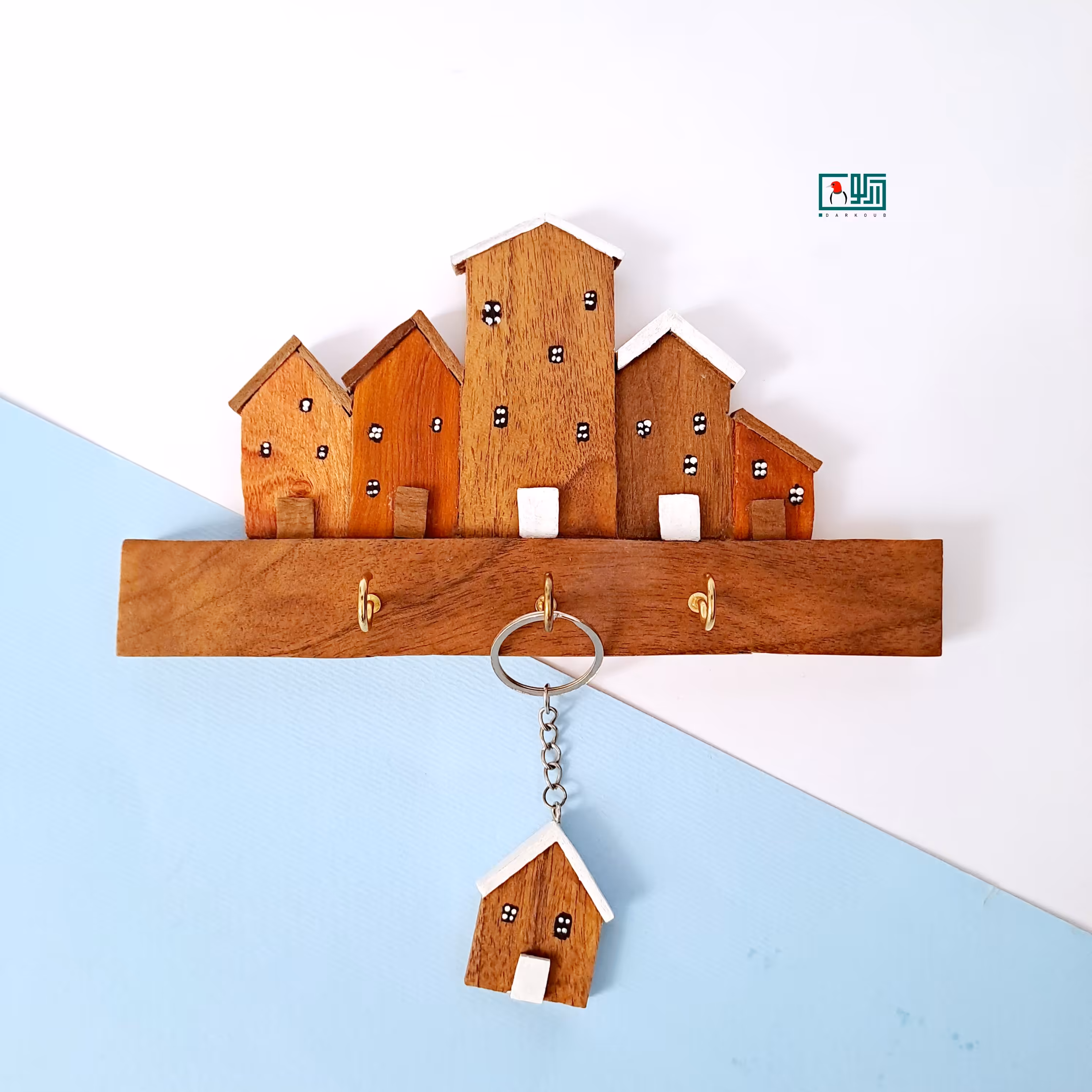 جاکلیدی چوبی طرح شهر چوبی