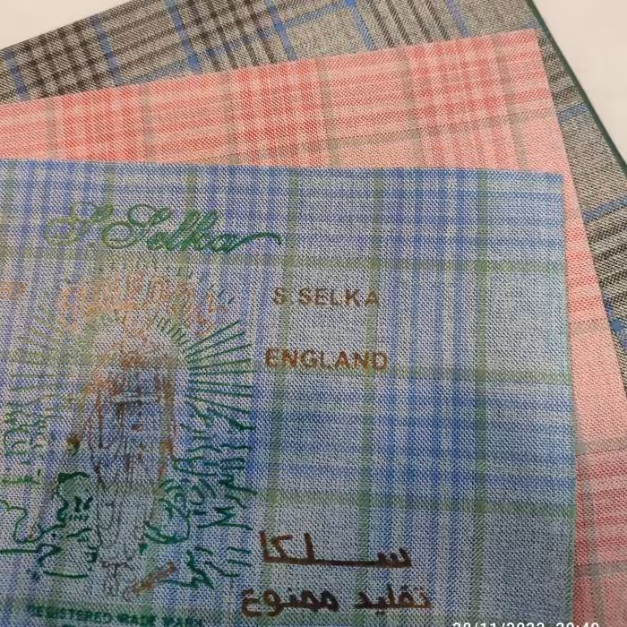 پارچه فاستونی چهار خانه جامعه تحت لیسانس سلکا اینگلیس.پارچه برند معروف و خوش نام