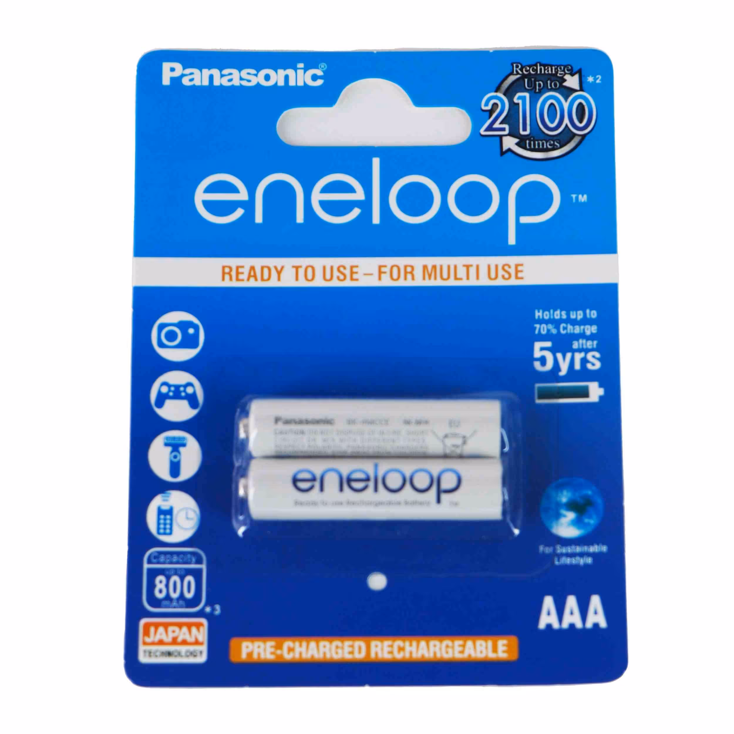 باتری شارژی   نیم قلمی برند پاناسونیک eneloop ظرفیت 800