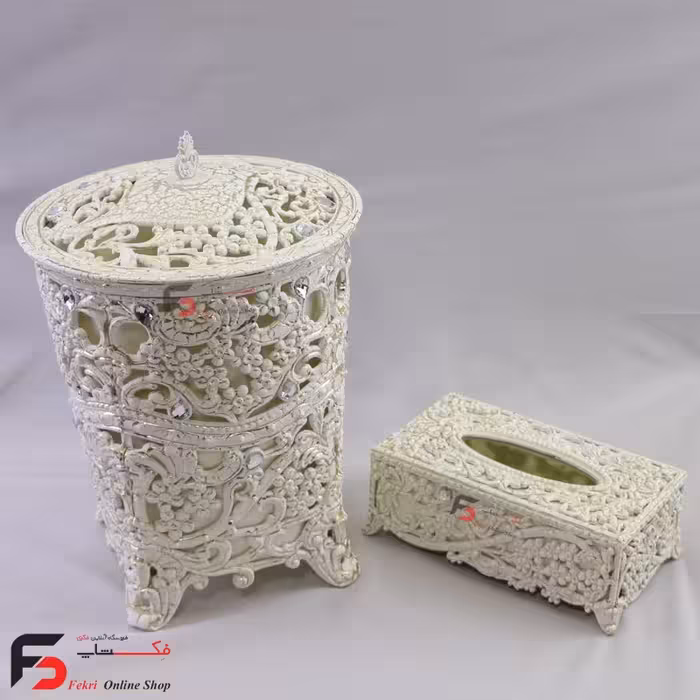 سطل و  جا دستمال کاغذی مدل کینگ