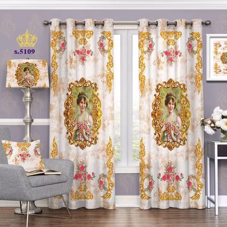 پرده پذیرایی دو قواره طرح ایتالیایی کد S5109